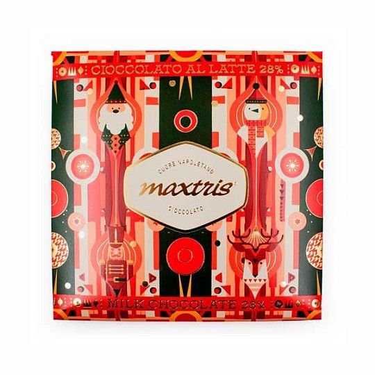 Шоколад молочный в новогоднем конверте, MAXTRIS, 70 г (карт/кор)