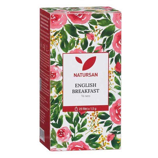 Чай черный Английский завтрак, 25 пакетиков, NATURSAN, 37,5 кг (карт/кор)