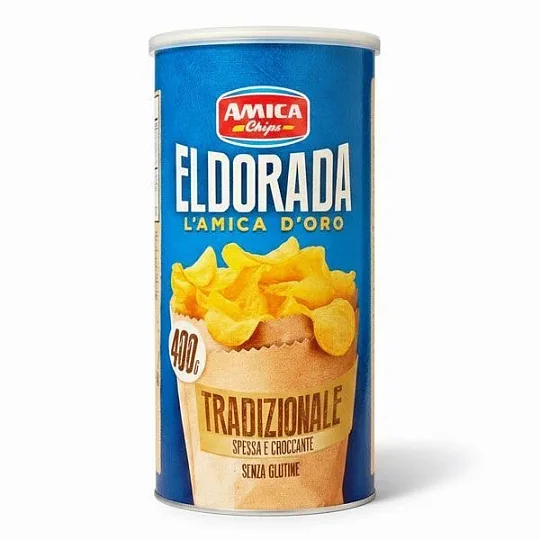 Чипсы картофельные рифленые в тубе Eldorada, Amica 400 г