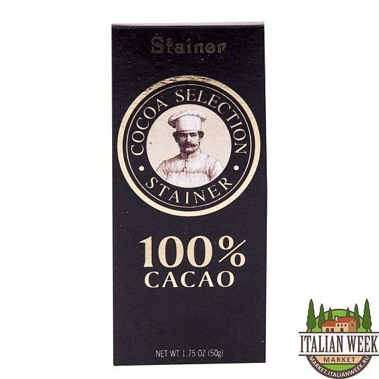 Темный шоколад 100% какао 3151 Stainer 50 г