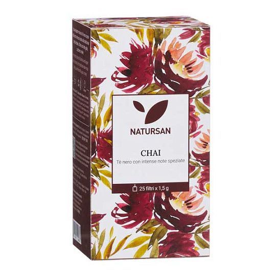 Чай черный с пряностями CHAI, 25 пакетиков, NATURSAN, 37,5 г (карт/кор)