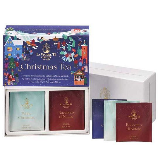 Набор трех видов чая CHRISTMAS TEA, 12 пакетиков, LA VIA DEL TE, 30 г (подарочная коробка)