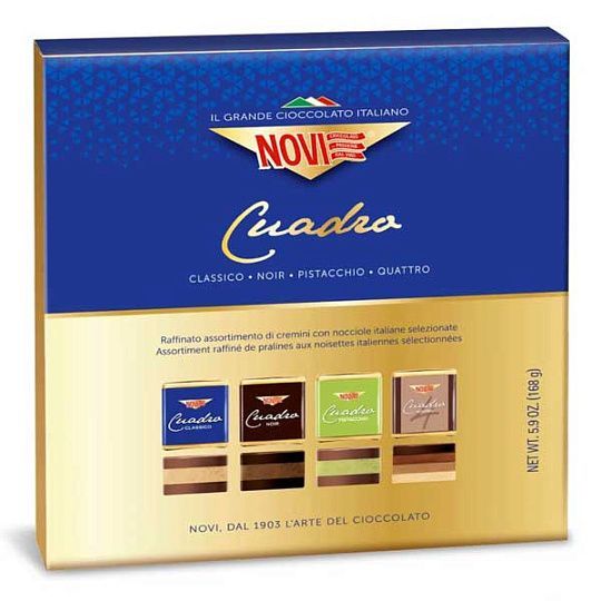 Ассорти шоколадных конфет Кремини CUADRO ASSORTITO, 3429, NOVI, 168 г (карт/кор)