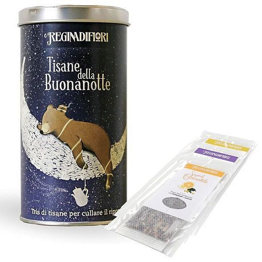 Ассорти чая Lattina Tisane della Buonanotte, 12 пакетиков, REGINADIFIORI, 36 г (жест/кор)