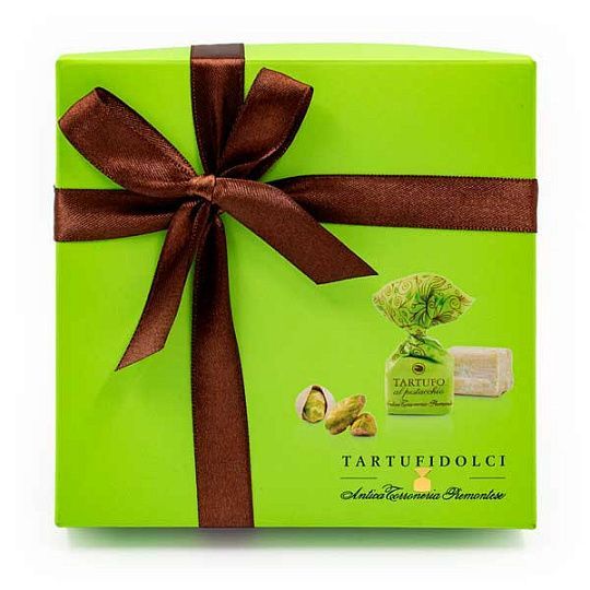 Конфеты Трюфель Фисташки Tartufodolci, Antica Torroneria Piemontese, 125 г (карт/кор с лентой)