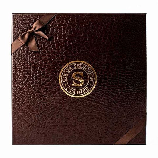 Пралине ассорти COCOA SELECTION 4085В, STAINER, 250 г (коричневая коробка с лентой)