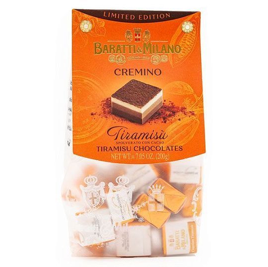 Пралине со вкусом тирамису 4360, BARATTI&MILANO, 200 г (пл/пак)