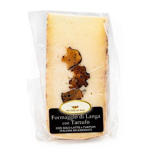 Сыр из Ланга из смеси козьего и коровьего молока с черным трюфелем, BEPPINO OCCELLI, ~ 150 г (вак/уп)