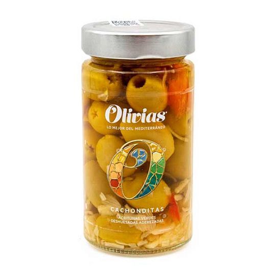 Оливки Гордаль острые без косточек Кахондитас Olivias by Tast, 370 мл (ст/б)
