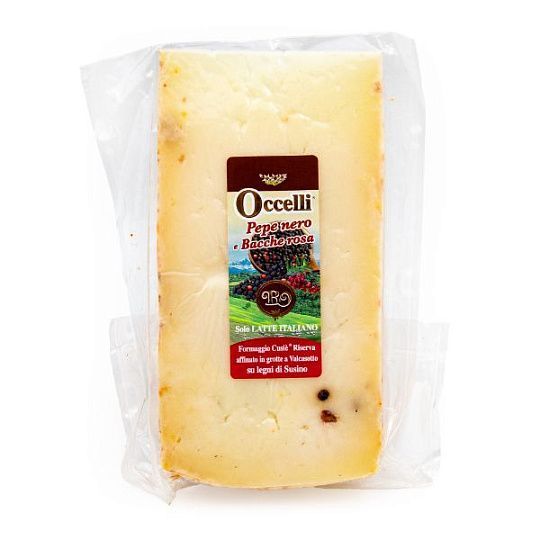 Сыр из овечьего и коровьего молока с черным перцем и красными ягодами Beppino Occelli, 140 г