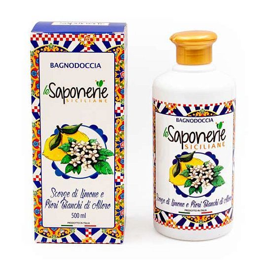 Гель для душа Цедра лимона и белые цветы лавра FarmaLais, 500 мл