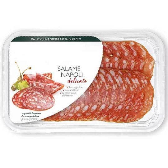 Салями Наполи Негрини, нарезка в заводской упаковке, 80 г