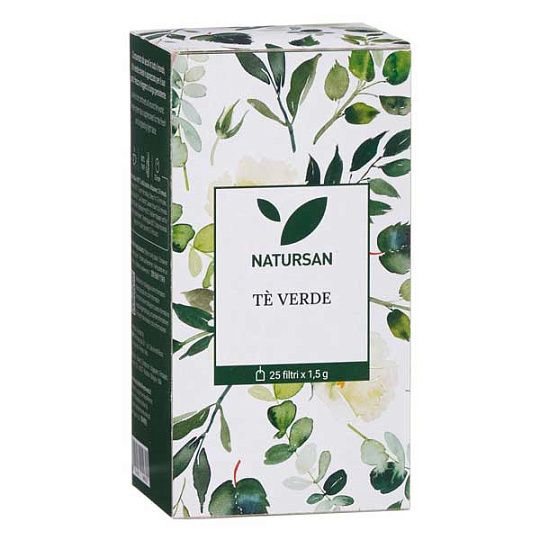 Чай зеленый, 25 пакетиков, NATURSAN, 37,5 г (карт/кор)