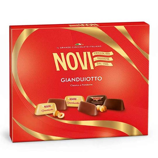 Пралине шоколадные Джандуотто ассорти, 3321, NOVI, 215 г (карт/кор)