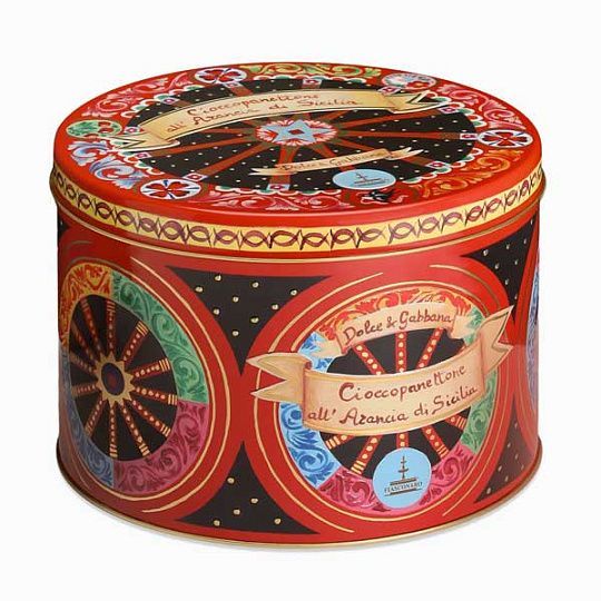 Панеттоне шоколадный с цукатами из сицилийского апельсина CIOCCOPANETTONE, DOLCE&GABBANA, 1 кг (ж/б)