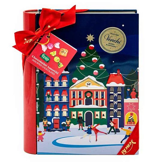 Ассорти шоколадных конфет, 4 вида, VENCHI, 200 г (подарочная жест/кор новогодняя книга)