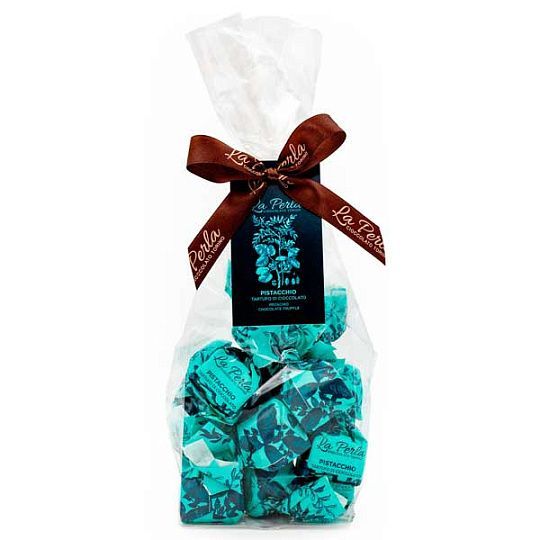 Конфеты Трюфель из белого шоколада с фисташками, La Perla, 200 г (пл/пак)
