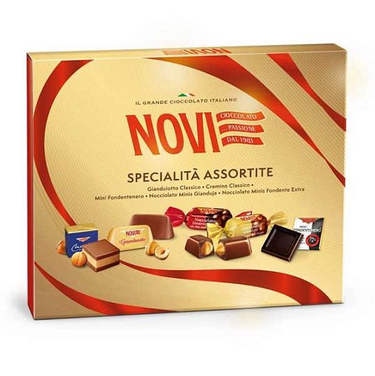 Пралине шоколадные конфеты ассорти SPECIALITA ASSORTITE, 3000, NOVI, 215 г (карт/кор)