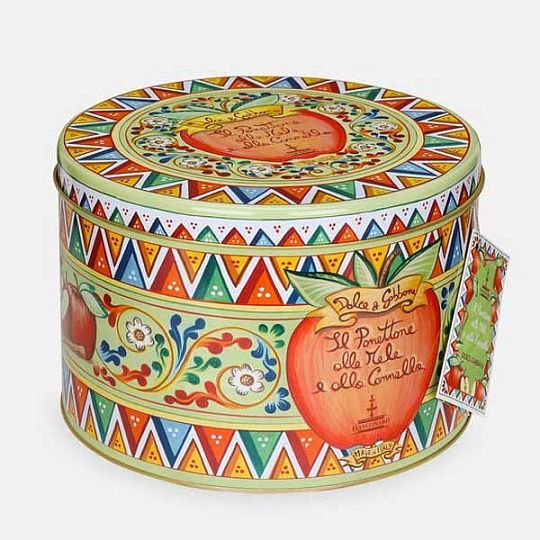 Панеттоне с яблоком и корицей без изюма и цукатов DOLCE&GABBANA, 500 г (ж/б)