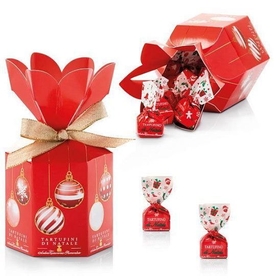 Конфеты Трюфель Дольче Christmas flower TARTUFINI DI NATALE, ANTICA TORRONERIA PIEMONTESE, 180 г